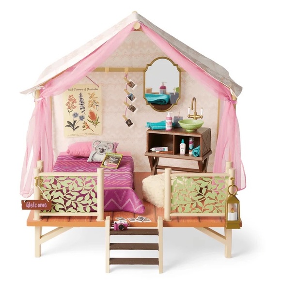 American Girl Doll Camping Set with Pink Accents